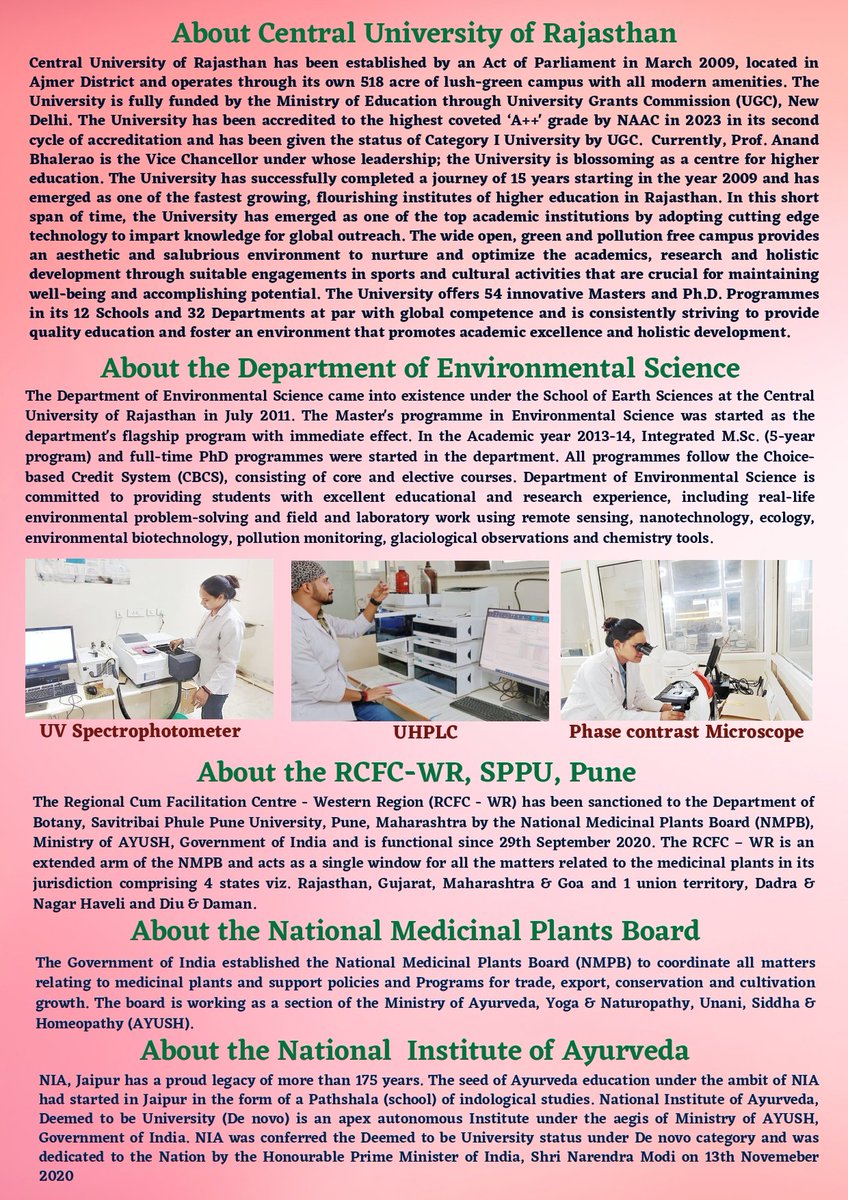 curajevs's tweet photo. Date extended for Abstract submission: 23/2/2024: Two day “National Conference on Recent advances in medicinal plants research (A special emphasis on cultivation and processing of Ashwagandha to be held from 28-29 Feb24 Department of Environmental Science, SES, CURAJ https://t.co/j20hNuWInx