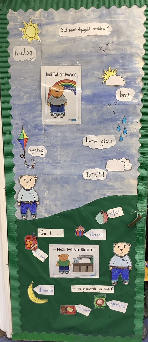 SJLCARDIFF's tweet photo. #Year1 and #Year2 are very excited to begin our new topic #AroundAndAbout, whilst celebrating our Welsh language. #GatewayToReading #ClassroomDoor #Welsh #TediTwt @CSCSiarterIaith @CSC_Cymraeg https://t.co/r32AjbEhEM