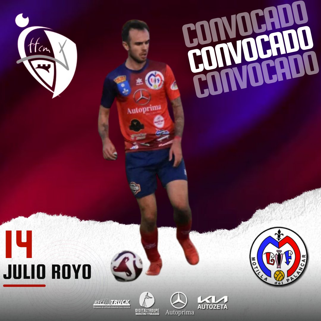 ¡Buenas noticias!

Nuestro jugador Julio Royo, ha sido convocado por la selección de Castilla la Mancha @ffcm_es para el entrenamiento previo a la fase final absoluta, síntoma de que en el club se están haciendo bien las cosas.

¡A por todas chicos!💪⚽

#MotillaCf