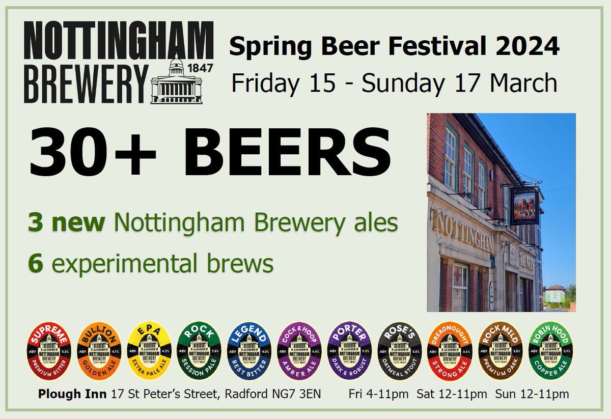 NottmBrewery's tweet photo. Save the date! #beer #realale https://t.co/a004yPU1JE