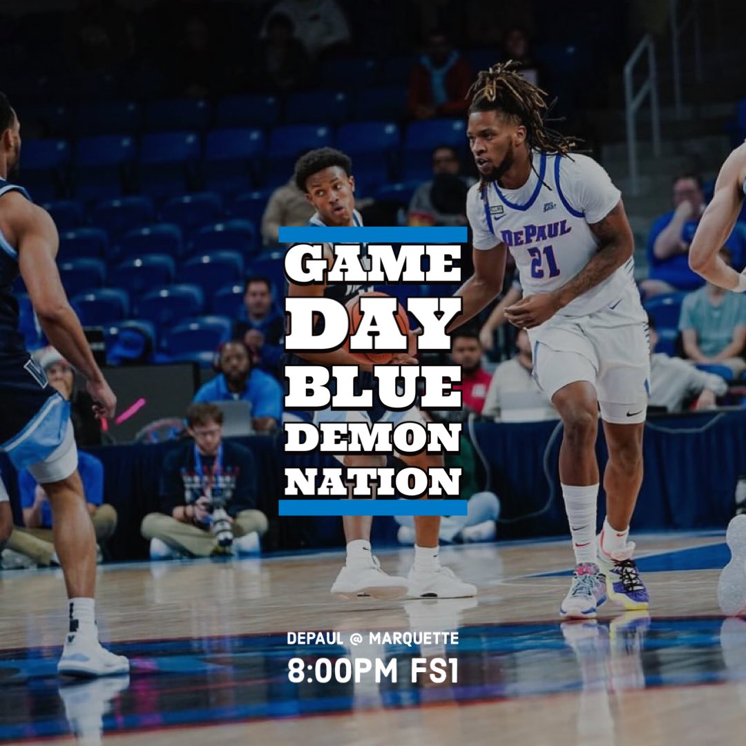 TheDePaud's tweet photo. GAMEDAY BLUE DEMON NATION!!
There’s only one way to appropriately gear up for game day, and that’s heading to @HomefieldApparl now and use code “DEPAUD” at checkout for 15% off.
#BDN #BlueDemonNation https://t.co/btvHzwmp3L