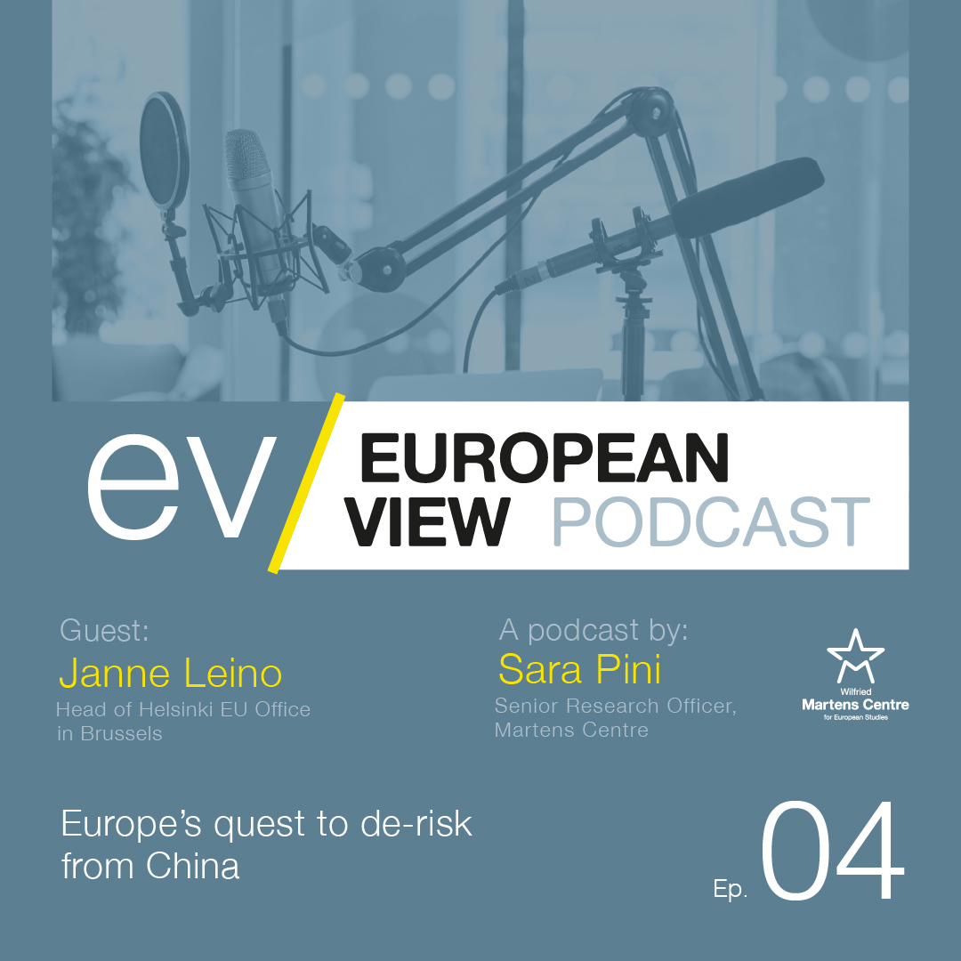 Martens Centre (@martenscentre) on Twitter photo 🎙 How can #Europe untangle its economic dependencies on #China?
<a href="/JaLeino/">Janne Leino 🇪🇺</a> & Sara Pini tackle the issue in a thought-provoking discussion on de-risking from China in this episode of #EuropeanViewPodcast.🌍
🔍 Don't miss it. Tune in now:
👉youtube.com/watch?v=hKfkUB…
#FocusFuture 🎙 How can #Europe untangle its economic dependencies on #China?
<a href="/JaLeino/">Janne Leino 🇪🇺</a> & Sara Pini tackle the issue in a thought-provoking discussion on de-risking from China in this episode of #EuropeanViewPodcast.🌍
🔍 Don't miss it. Tune in now:
👉youtube.com/watch?v=hKfkUB…
#FocusFuture