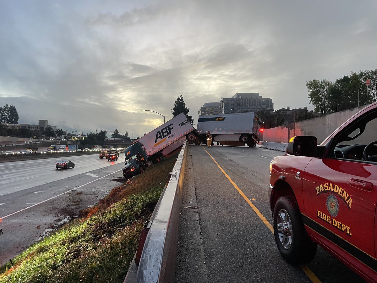 Just in: Lake on-ramp to east bound 210. Minor injury to driver being evaluated and transported.  Traffic impacted.