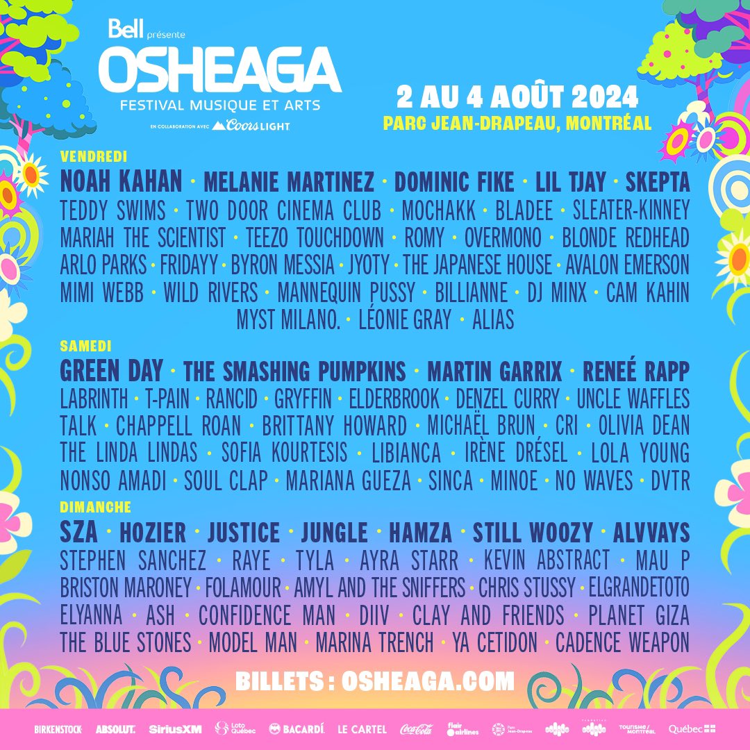 Osheaga 2024 Lineup Rumors Tickets Schedule Dates Live