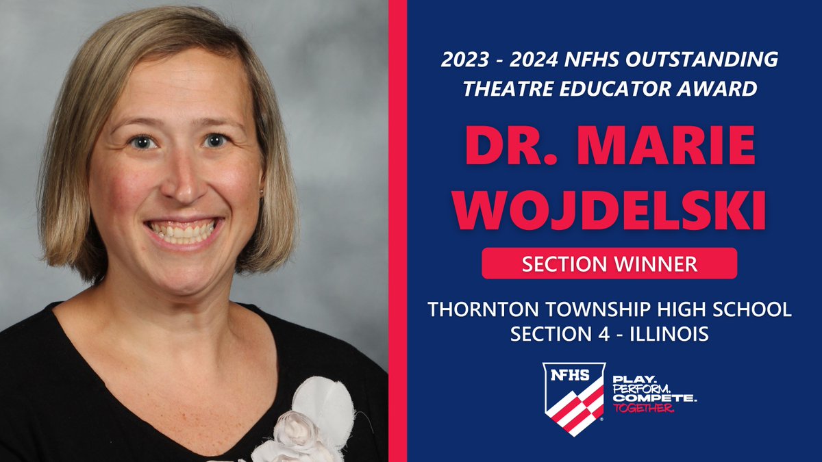 IHSA_IL's tweet photo. 🏅 A trio of individuals from #IHSA high schools were recently honored by the NFHS for their contributions to the arts...

🎭 Dr. Marie Wojdelski, Thornton  
🎶 Laura Plummer, Alton
🗣️ Scott McDermott, Prospect

🔗MORE INFO▶️https://t.co/Wy7FzfPaRM https://t.co/2UBfP2eguL