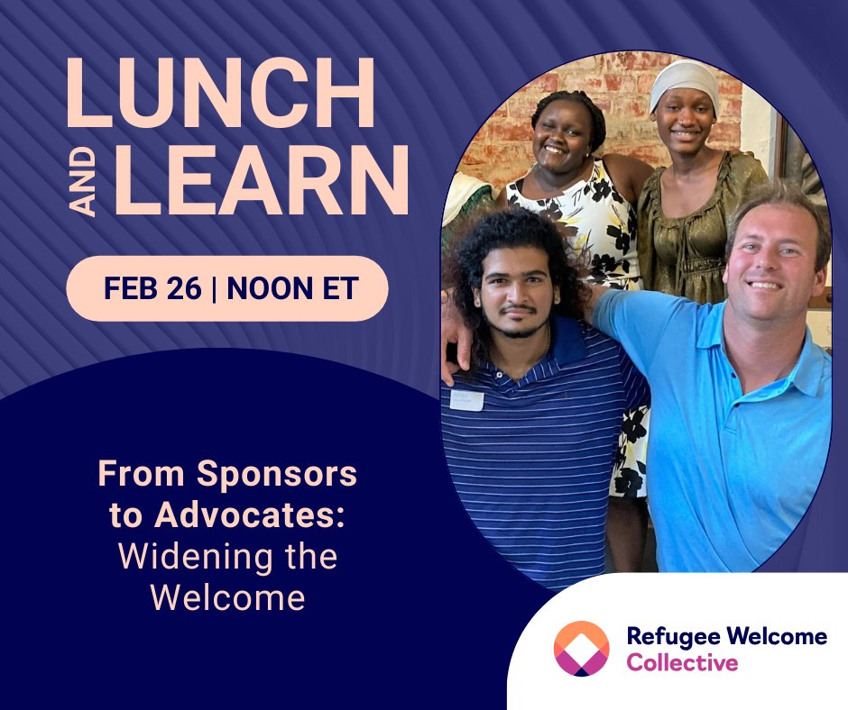 On Monday at 12:00pm, hear about the experiences of a sponsor group in the Midwest that has welcomed numerous newcomer families and made connections in the community to help facilitate the families’ initial reception and longer-term integration. Register: bit.ly/3Ufnwfh