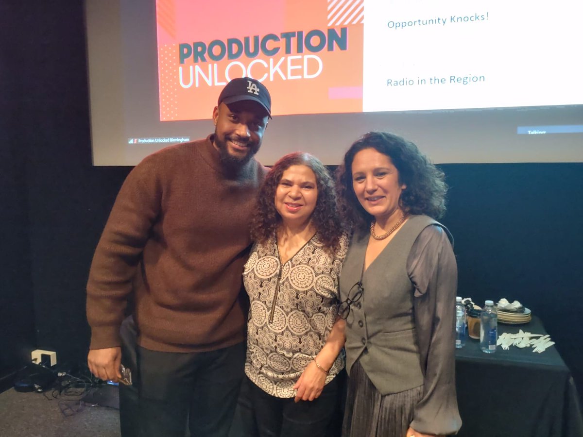 Who else is at Birmingham's @BBCAcademy #ProductionUnlocked event today at the @mockbirdcinema or watching online? A great session earlier from: 📢 Rem Conway, Development Producer, Kudos Knight. 📢ANGELA FERREIRA, Managing Director, Douglas Road Productions and DEI…