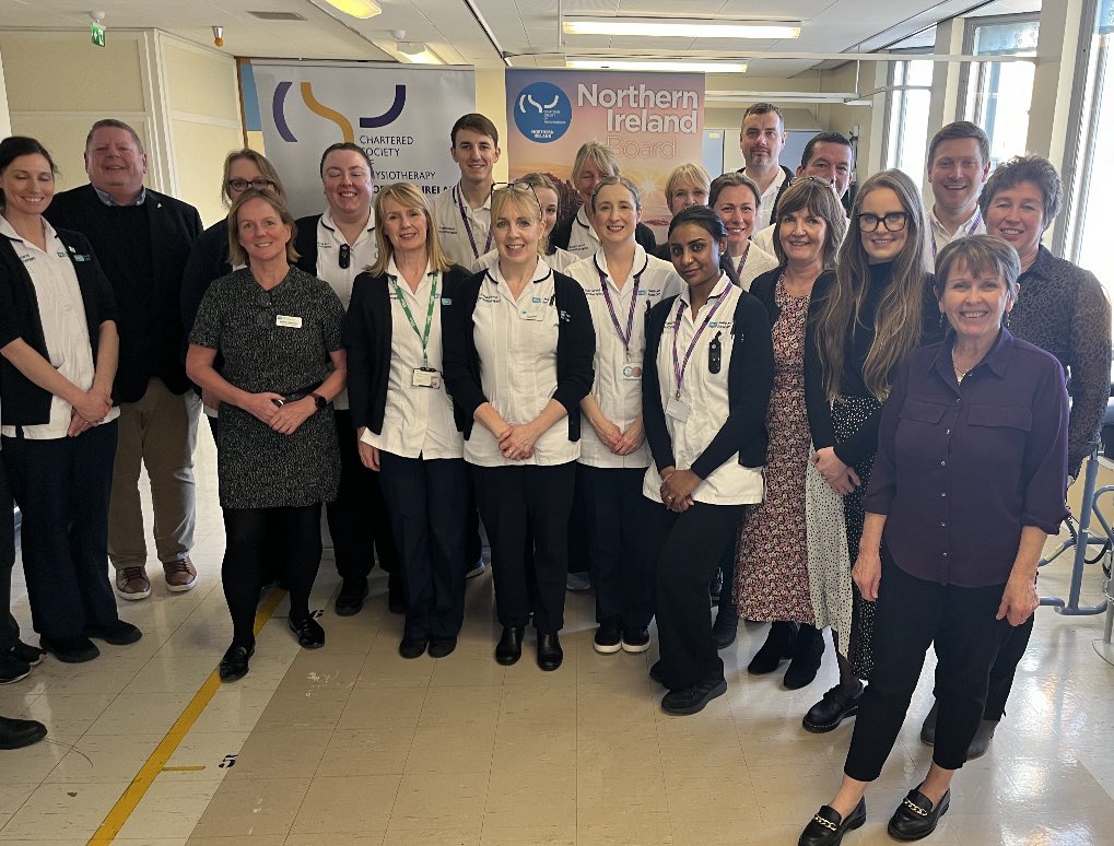 This morning, CEO of <a href="/thecsp/">Chartered Society of Physiotherapy (CSP)</a> John Cowman joined <a href="/CSPNI1/">NI Board Chartered Society of Physiotherapy</a> Board members and local CSP staff for workplace visits in <a href="/belfasttrust/">Belfast Trust</a>; meeting members at both Royal Victoria Hospital and Belfast City hospital.
