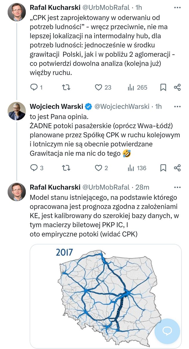 Pogadali jak facet z UJ, który buduje matematyczne modele transportowe w Polsce i za granicą i pan, który ma biurowiec pod Okęciem i osobisty interes w uwaleniu CPK.
Zgadnijcie, który ma większą siłę przebicia u władzy.