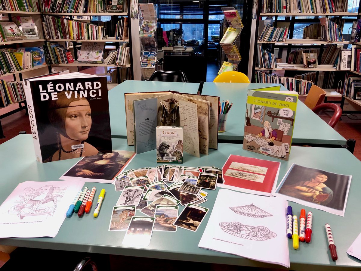 #VacancesScolaires à la Doc du Forum des Sciences ! Feuilletez des livres et coloriez sur Léonard de Vinci, ou testez des jeux sur divers thèmes. Ouvert du mardi au vendredi, 9h30-12h30 et 14h-17h. #Culture #Jeux