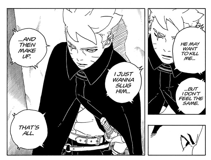BorutoUzuhiko's tweet photo. I think that Boruto at a point when the village was destroyed decided to kill Kawaki, but before that he didn't intend to kill him because he didn't go too far yet.
#BORUTO #BorutoTwoBlueVortex #BorutoTwoBlueVortexCh7 #BorutoTwoBlueVortexChapter7 #BorutoTBV #BorutoTwoBlueVortex https://t.co/1TbFTgB10d