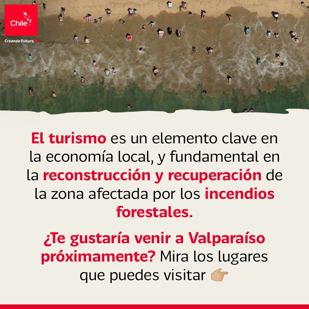 prochileco's tweet photo. ¡Comunidad, es importante estar informados! 📢
La Subsecretaría de Turismo ha emitido un comunicado sobre las medidas ante los incendios forestales en la Región de Valparaíso. Destacamos el funcionamiento normal de la conectividad local para turistas en nuestro país.🌐@prochilecl https://t.co/x2dX7HRtxV