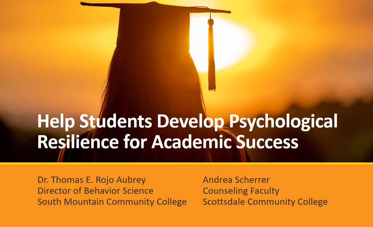 One last chance to hear @DrThomasAubrey1 and Andrea Scherrer speak at #FYE2024!  Learn about psychological #resilience for #studentsuccess 💪😁🎓 8am in room 302 at #firstyearexperience #conference in Seattle