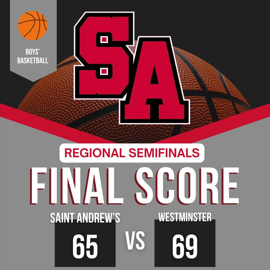 Scots fall short to nationally ranked Westminster Academy. Great season guys! #GoSAScots