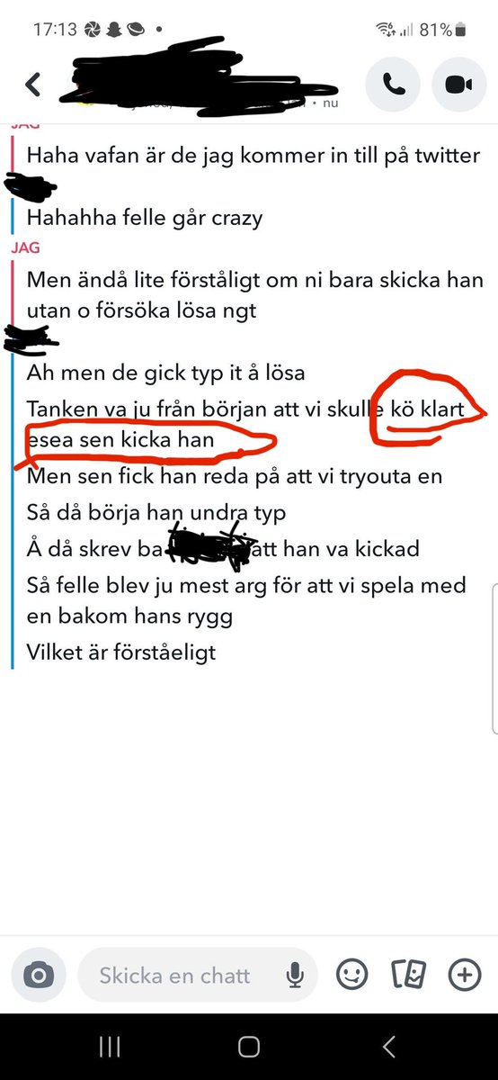 Detta fick jag reda på av <a href="/Gobblecsgo/">Gobble</a> .Som ni ser på bilden ERKÄNNER en i laget att de hade planerat på att utnyttja mig, det säger ju allt. Skulle det behövas för att de ska vara ”bevis” kan jag lägga ut detta utan censur men tror ej det behövs.. Over &amp; Out!