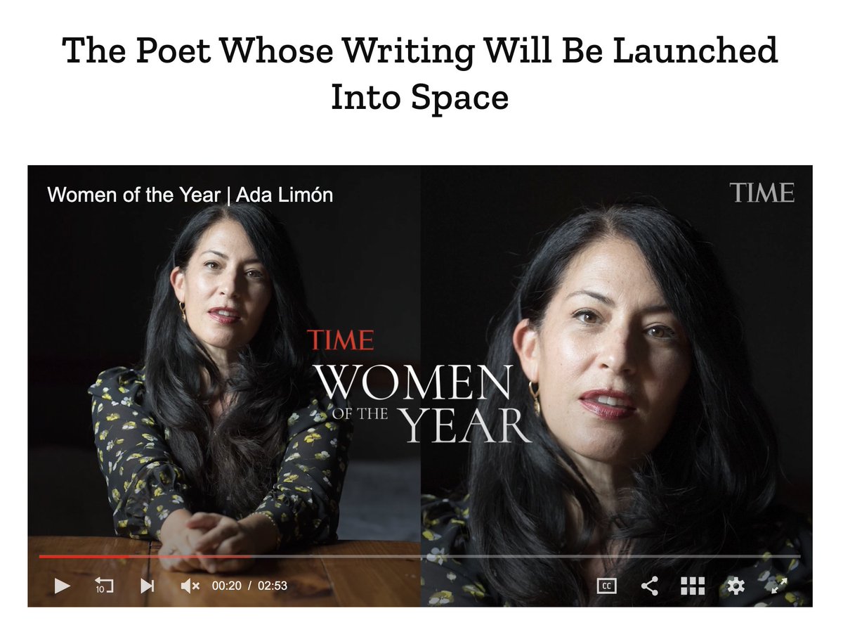 Congrats to @adalimon, one of twelve luminaries spotlighted in @TIME's Women of the Year feature 🚀🌕 time.com/collection/wom…