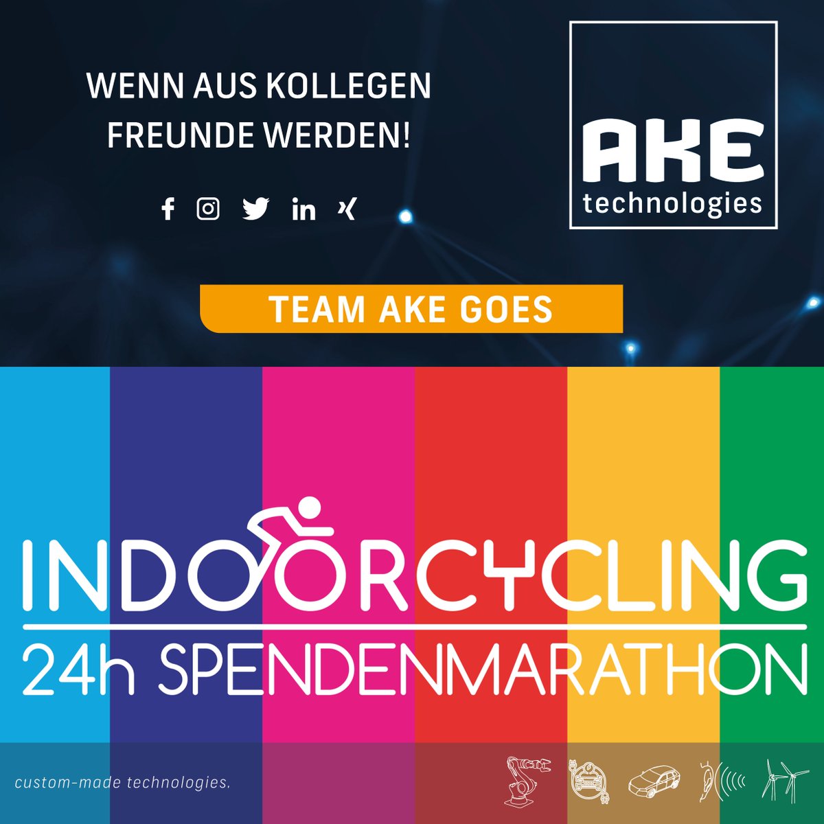 #teamake is pedaling for a good cause! We're joining the 24-Hour Indoor Cycling Charity Marathon in Tittling to create 'more hope in life' on February 24-25 🚴‍♂️💪 

#innovation #charity #cyclingforacause #hope #teamwork #makeadifference