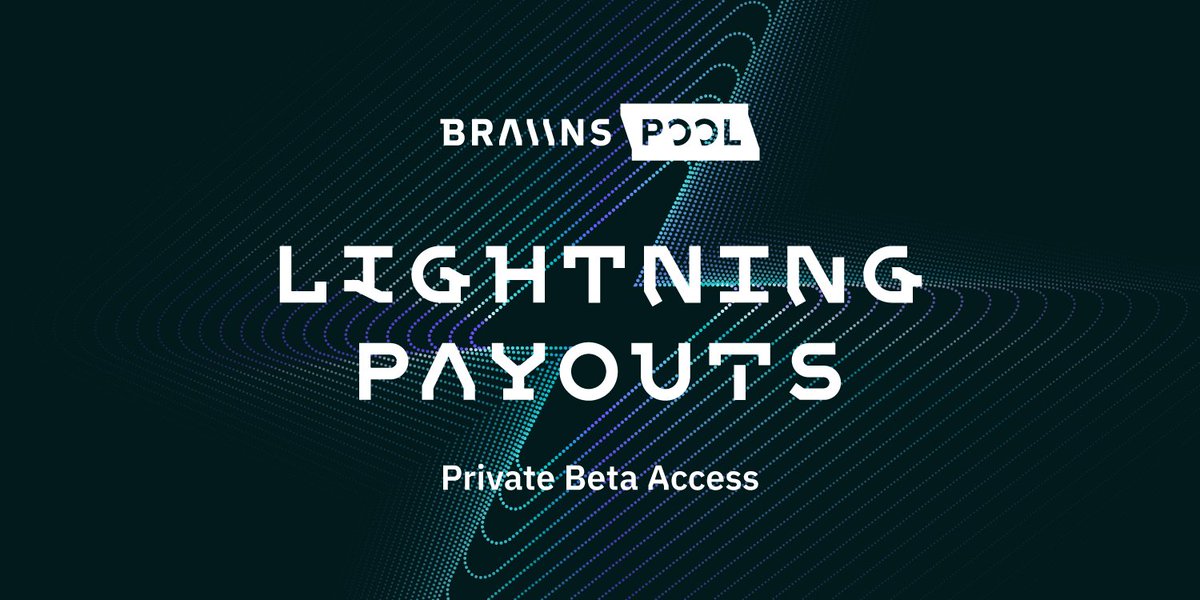 Braiins's tweet photo. Introducing Lightning payouts ⚡️

We are excited to be the first mining pool using the Lightning Network.

Our miners can now instantly receive rewards with no minimums or fees.