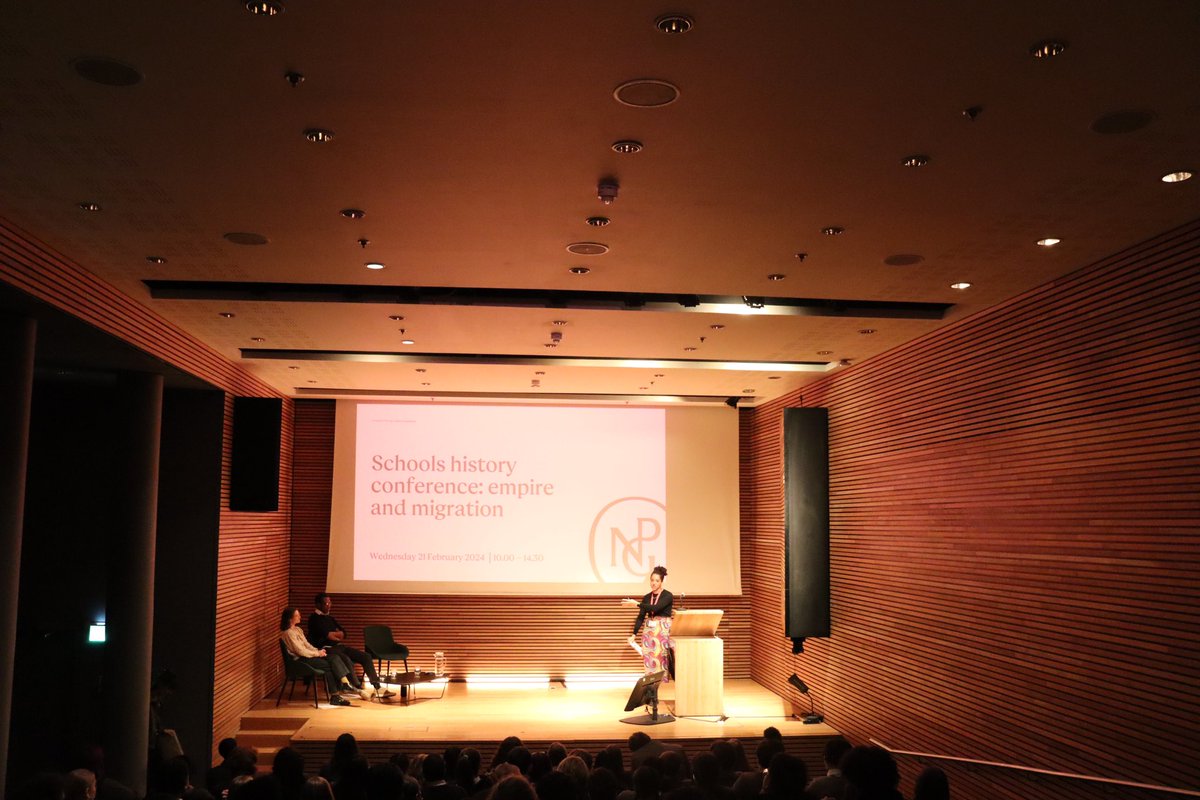 NPGSchools's tweet photo. Our Schools History Conference on the themes of empire and migration through @NPGLondon portraits today included talks and seminars with @hannahcusworth, @KitKatPortrait, @tomowolade and @amelimetre from @yhp_uk and @MattersHistory with students asking some fantastic questions! https://t.co/PvRORywu0A