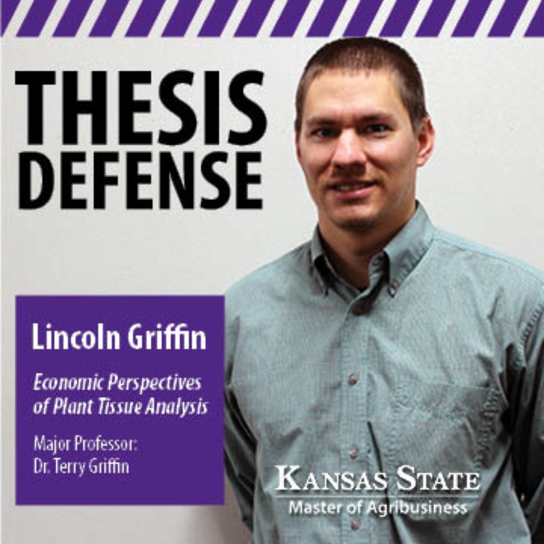 Lincoln Griffin, #MABClassof2023, will defend his MAB thesis, “Economic Perspectives of Plant Tissue Analysis,” on Monday, February 26 at 9:00 a.m. Major Professor: Dr. <a href="/SpacePlowboy/">Terry Griffin</a>