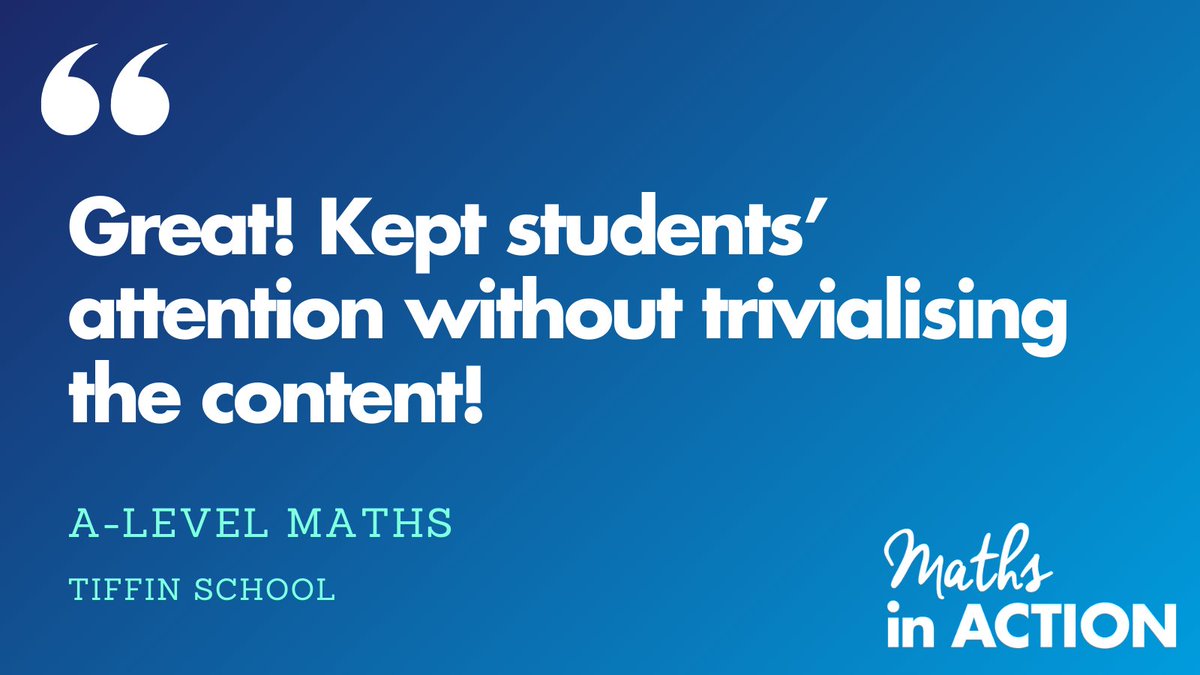 With a focus on interactive, immersive storytelling, our Maths in Action spring spectacular is guaranteed to leave your students brimming with new ideas and inspiration! Full details here: educationinaction.org.uk/study-day/math… #Maths #Enrichment #Education #A-level