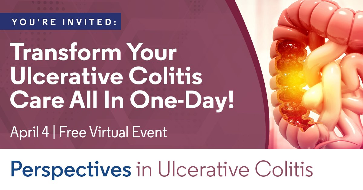 Interested in advancing your understanding of ulcerative colitis and improving patient care? Join us at Perspectives in Ulcerative Colitis, a free virtual event on April 4. Reserve your spot today!   okt.to/s7Bfin