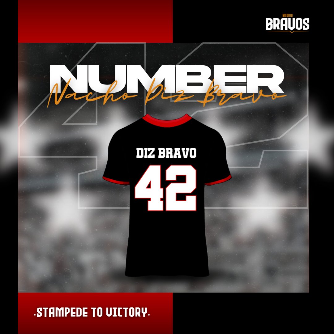 4️⃣2️⃣🔜 Nacho Diz Bravo 🤘

#Stampedetovictory #MadridBravos #MadridBravosRoster #europeanleagueoffootball
@ELF_Official