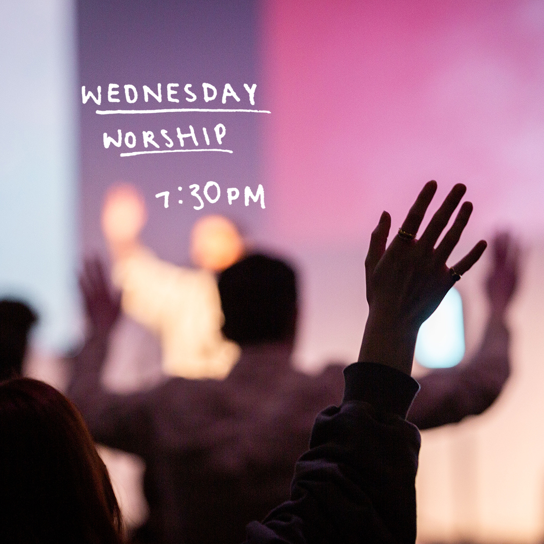We'd love to see you at our Wednesday Worship service tonight! On Wednesdays we gather to fix our eyes on Jesus, to worship Him and encounter His presence. We'd love to see you there. 

⏰7:30pm
📍10 Hillman's Way