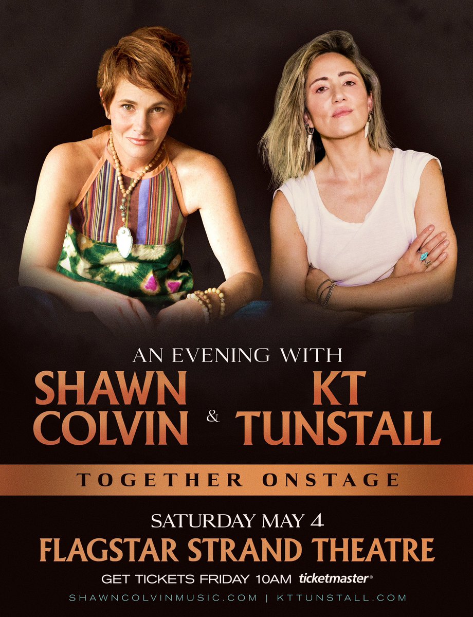 🎶 SHOW ANNOUNCEMENT!!! 🎶 The amazing @KTTunstall and I are going on tour this spring and have just added another show at the @FlagstarStrand in Pontiac, Michigan on May 4th! Tickets go on sale this Friday at 10am EST. 🎟 TICKETS 🎟 ticketmaster.com/event/08006050… #kttunstall #ontour