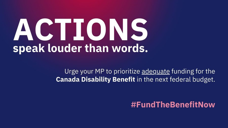 We need your help. #PWD need your help. They need & deserve a livable income. Urge your MP to prioritize adequate funding for the CDB in the next federal budget.  
Link to MP letter: bit.ly/3HDzdoh    
Sign the petition: bit.ly/3T5f6Ge #FundTheBenefitNow