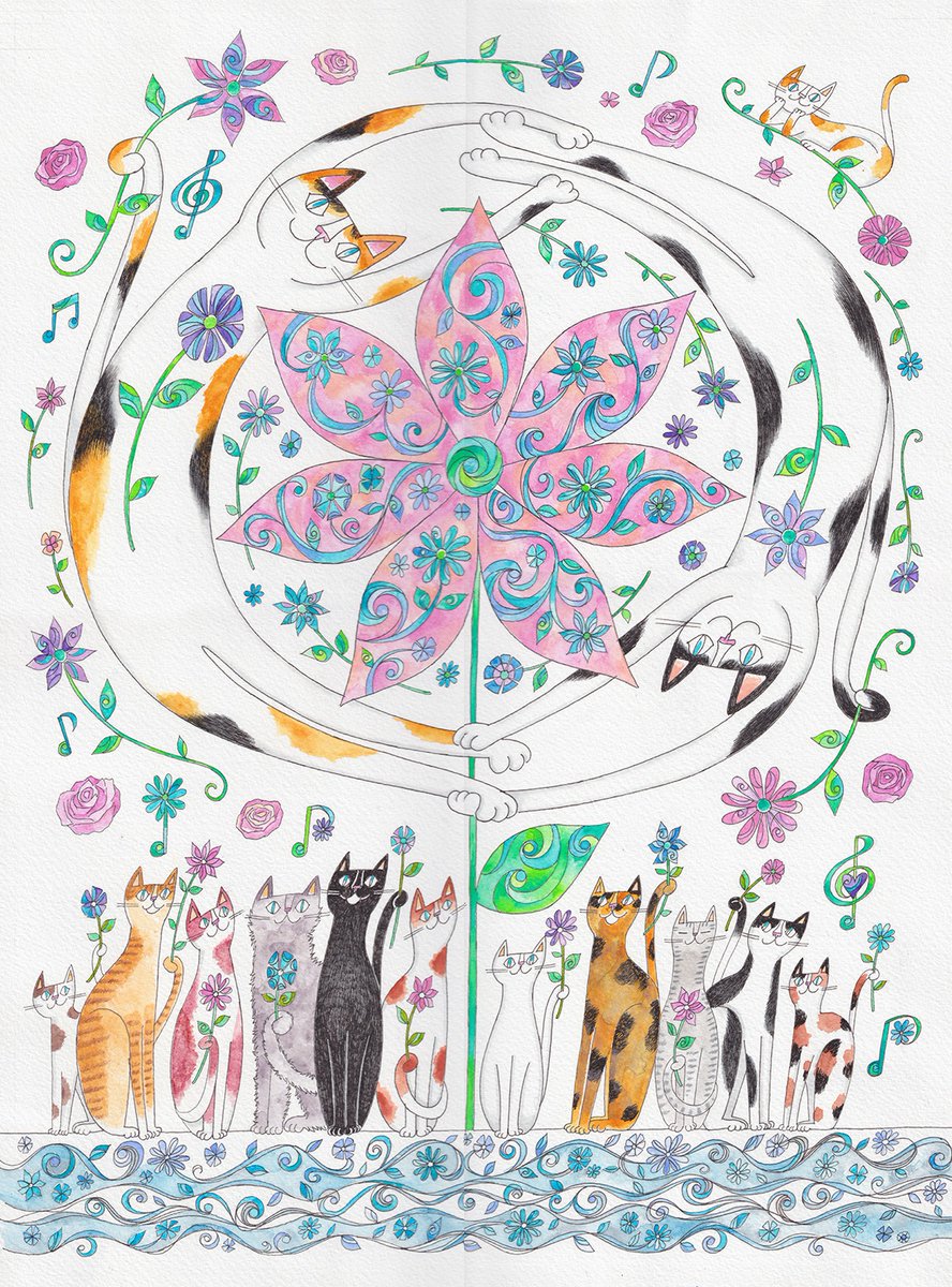 今日が、明日が、これからが、心咲く花のような日で #猫の日2024 #ねこの日