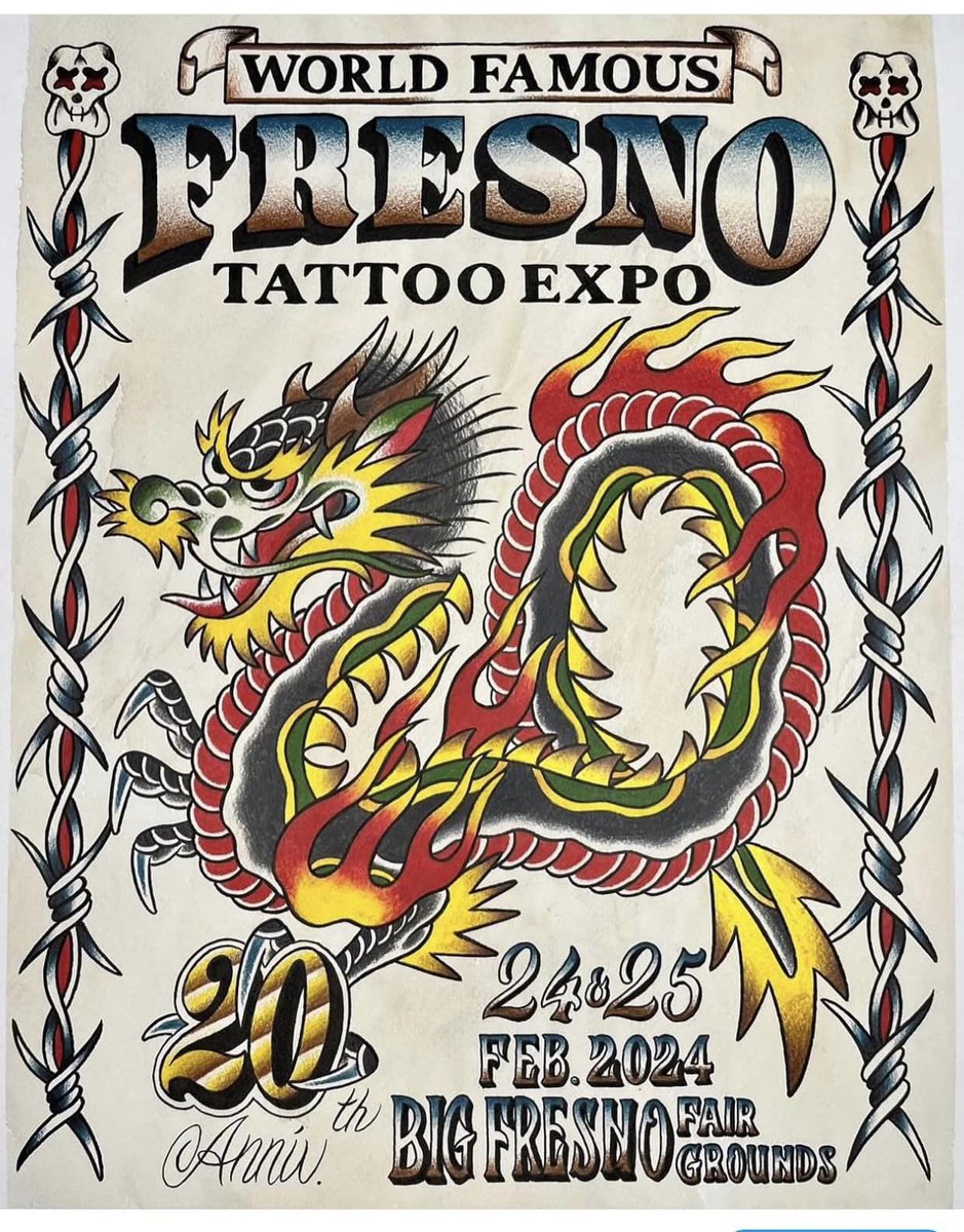 newrock1041's tweet photo. THIS weekend, @BigFresnoFair
@morningdrewshow live on location on Saturday and your final chances at tickets for Sunday all week long.
#fresnotattooexpo
#numbertwenty https://t.co/Dp0lV2azFC