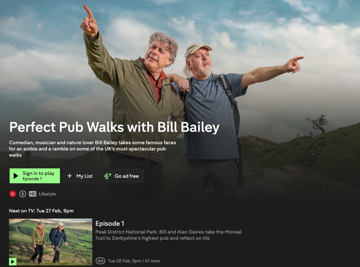 Who's all set to watch this new series? And what could possibly beat going for a pub walk with Bill Bailey? channel4.com/programmes/per…