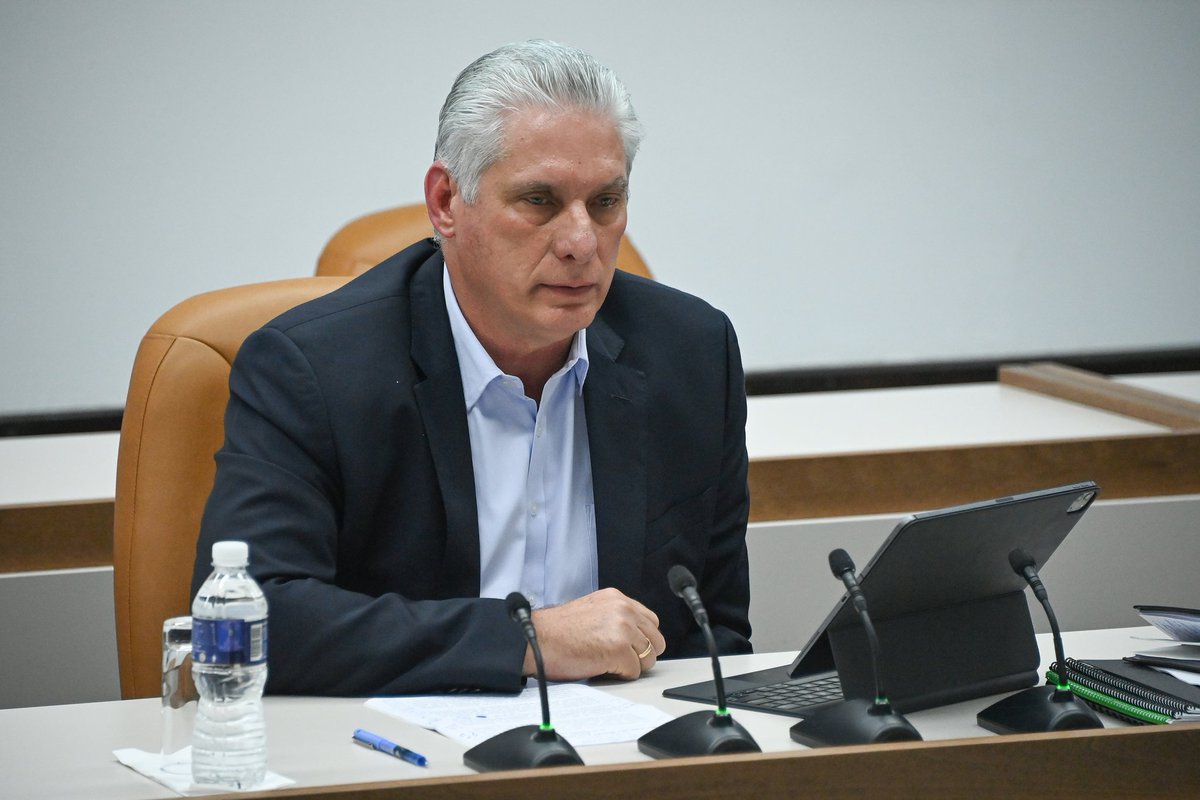 CNCTVGranma's tweet photo. 👉“Este fue un año intenso de la diplomacia revolucionaria cubana; fue, indiscutiblemente, un año con éxito”. Así evaluó al 2023 el Presidente de la República @DiazCanelB, durante su intervención en la reunión de balance del trabajo de @CubaMINREX. 
📸✍️ @PresidenciaCuba https://t.co/OKB9kZBcZW