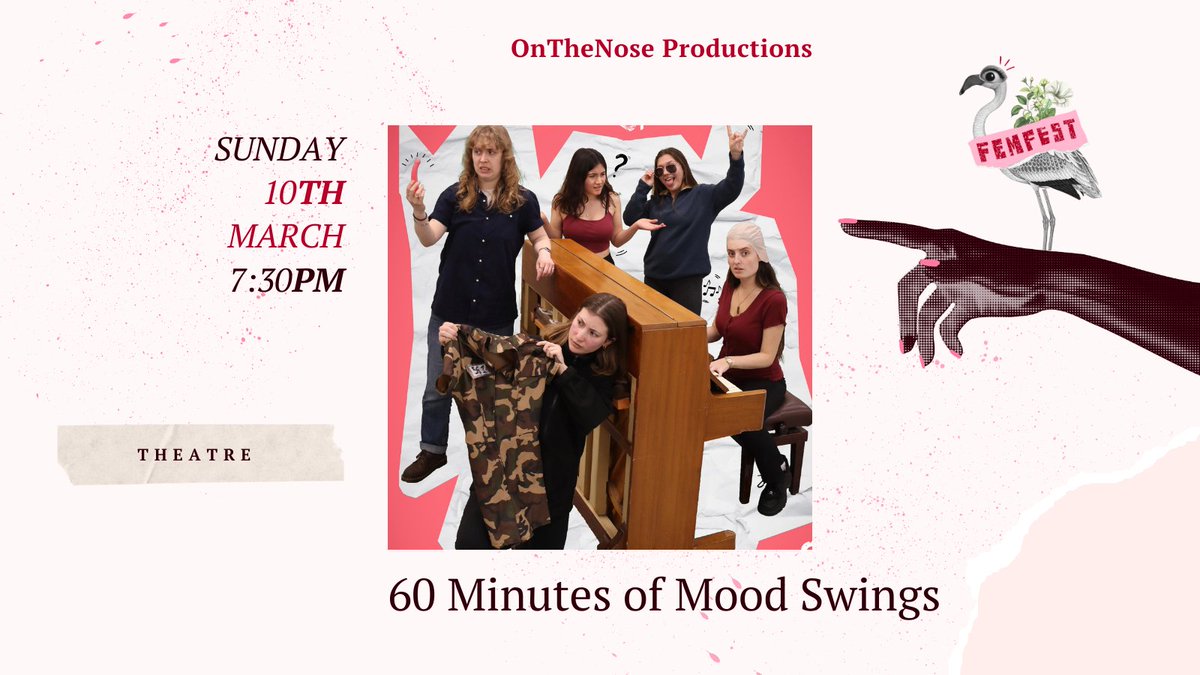 FEMFEST BRIGHTON (@femfestbrighton) on Twitter photo ✨🦩 Event Announcement 🦩✨
How many minutes of mood swings? 60 x
<a href="/OnTheNoseProd/">OnTheNoseProductions</a> bring you 60 Minutes of Mood Swings
No one listens to women who talk too much, so we sing instead - music, comedy and mood swings galore.
🎟 femfestbrighton.co.uk/tickets ✨🦩 Event Announcement 🦩✨
How many minutes of mood swings? 60 x
<a href="/OnTheNoseProd/">OnTheNoseProductions</a> bring you 60 Minutes of Mood Swings
No one listens to women who talk too much, so we sing instead - music, comedy and mood swings galore.
🎟 femfestbrighton.co.uk/tickets
