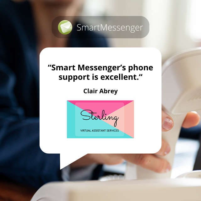 "I recommend Smart Messenger to anyone requiring a powerful #emailmarketing system with unlimited, expert phone support from real people!" - Clair Abrey, Sterling #VirtualAssistant Services.  Case Study: smartmessenger.co.uk/case-studies/u…