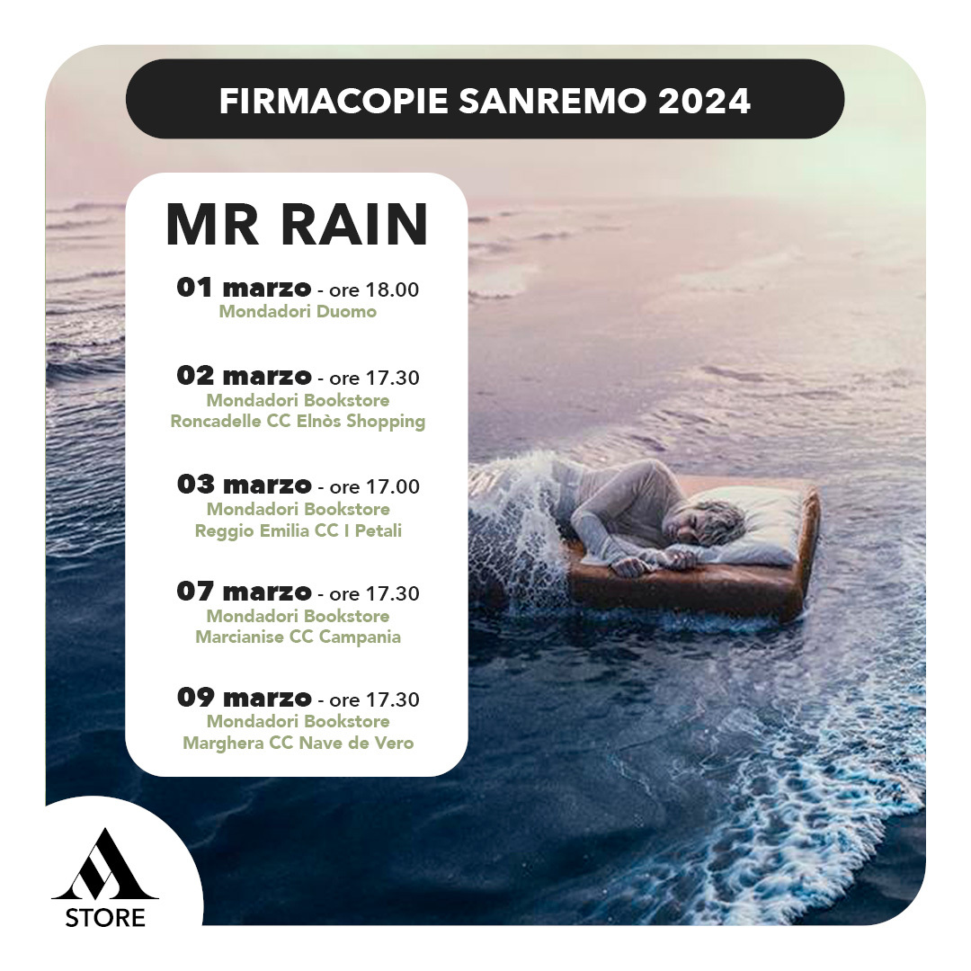 #MrRain è pronto a far emozionare e incontrare i suoi fan durante il firma copie del suo nuovo album "Pianeta di Miller", ispirato al celebre film Interstellar! Qui tutte le date: scegli quella nel Mondadori Store più vicino a te 🚀 

Tutte le info ➡️ eventi.mondadoristore.it/it/tour/mr-rai…