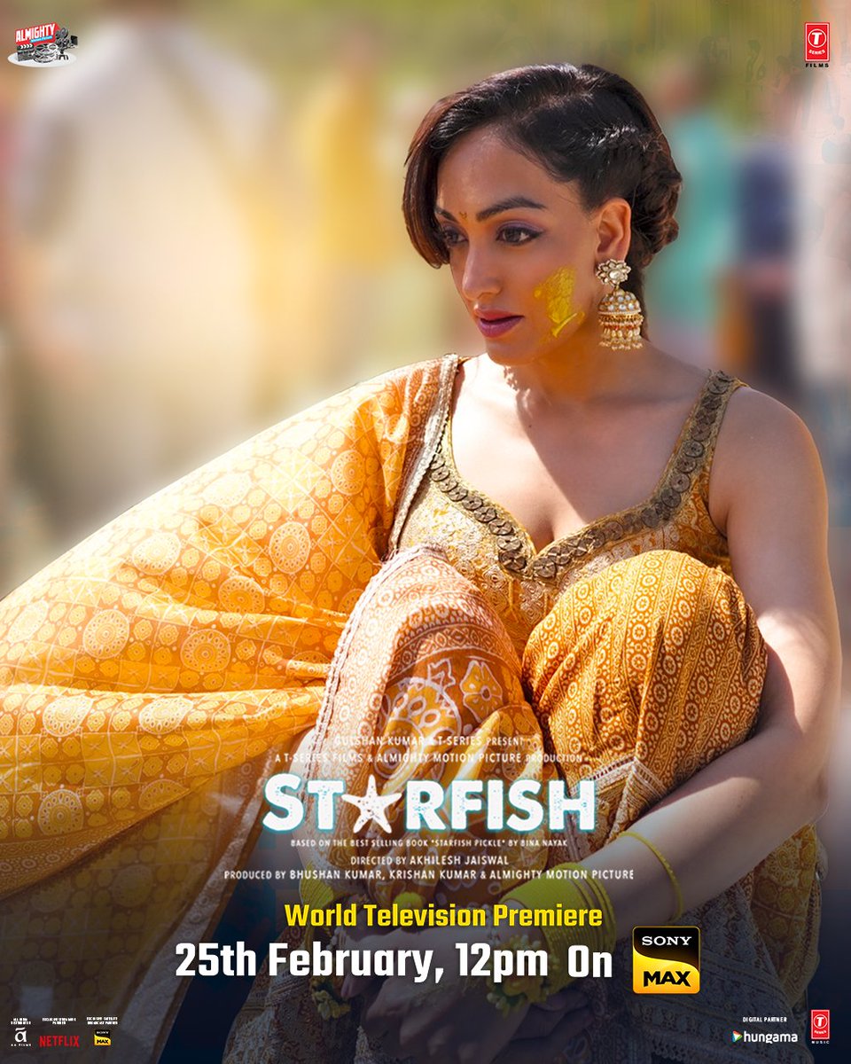 World Television Premiere of #Starfish, 25th February at 12 pm only on #SonyMax. 🌟

@milindrunning @KhushaliKumar @itsEhanBhat @tusharrkhanna #BhushanKumar #KrishanKumar @akhil2jaiswal #BinaNayak @AlmightyMotion  @TSeries #ShivChanana #NikhatHegde @LabyrinthAgency @Srishtipub