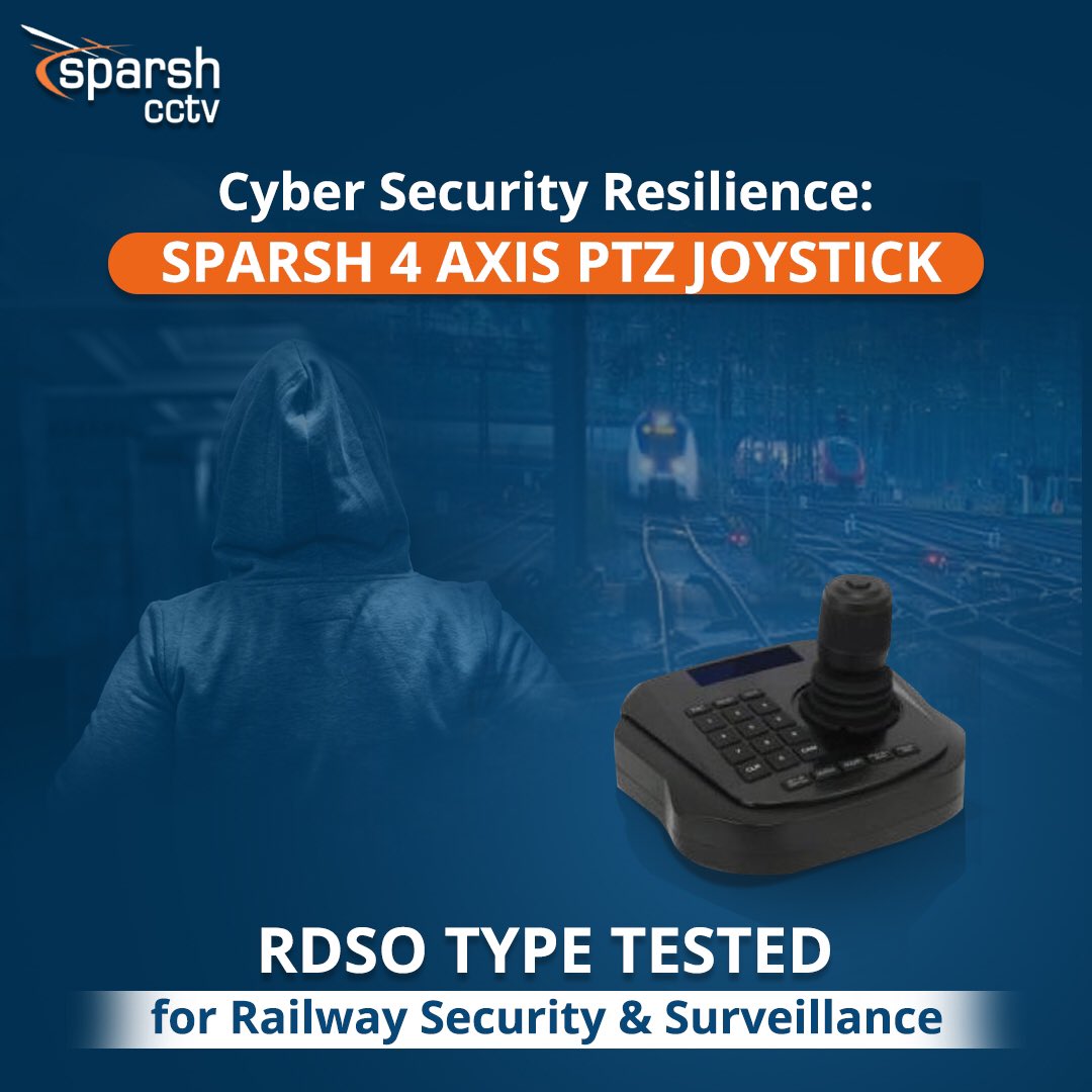 Sparsh_cctv's tweet photo. Fortifying railway security with Sparsh’s 4-Axis PTZ Joystick
The Sparsh Joystick safeguards your railway journeys with unmatched resilience.
#SparshCCTV #Sparsh #IndianRailways #RailwaysSurveillance #RailwaysSecurity #SurveillanceTech #SurveillanceSecurity #Surveillance #RDSO https://t.co/q760dKotFQ