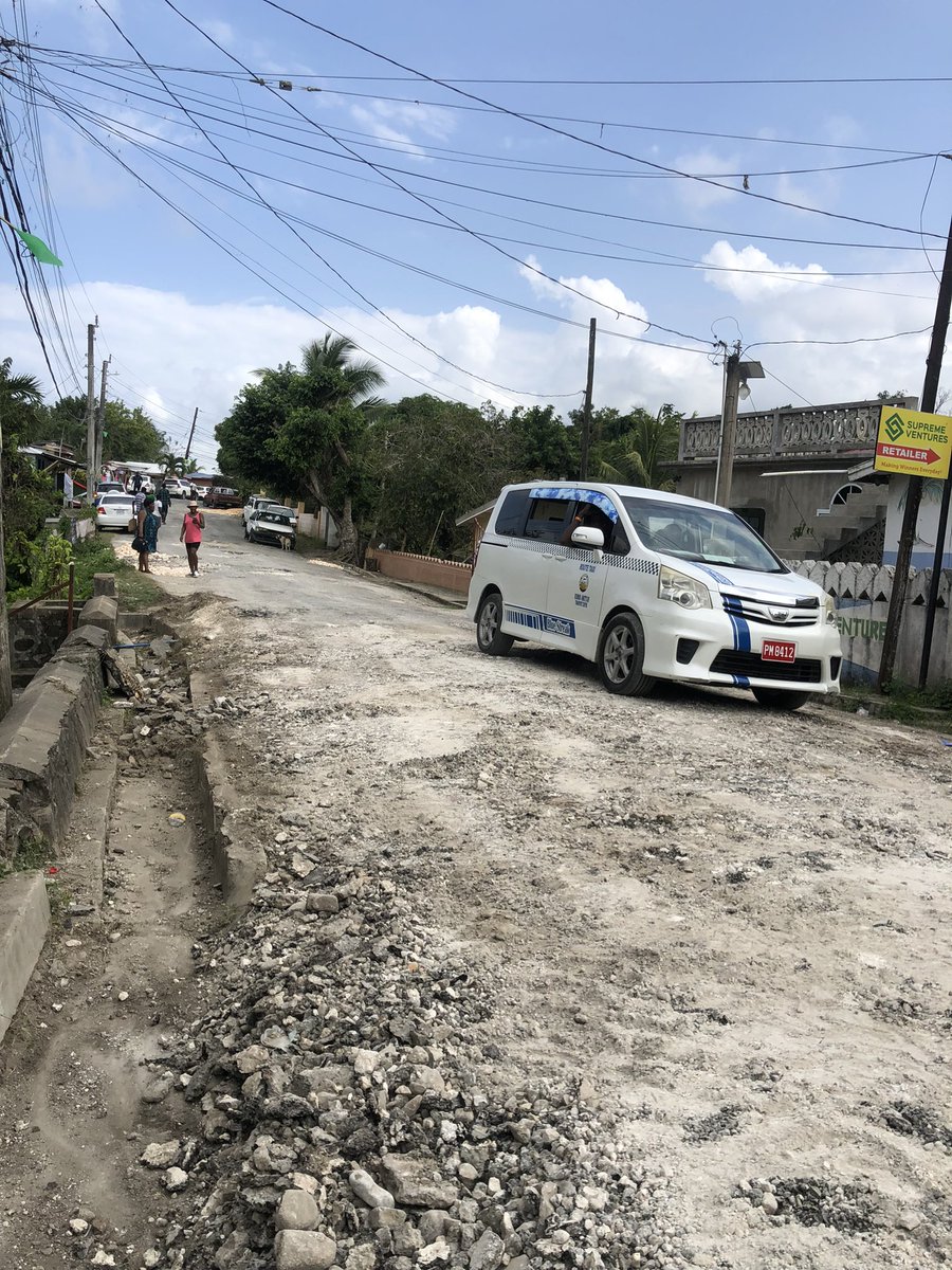 DrNormanDunn's tweet photo. Much needed work has begun on a section of the Belfield roadway, to make way for the surface to be asphalted! More to come. @NWA_JA @AndrewHolnessJM #GettingThingsDunn https://t.co/mgjOX2A5kL