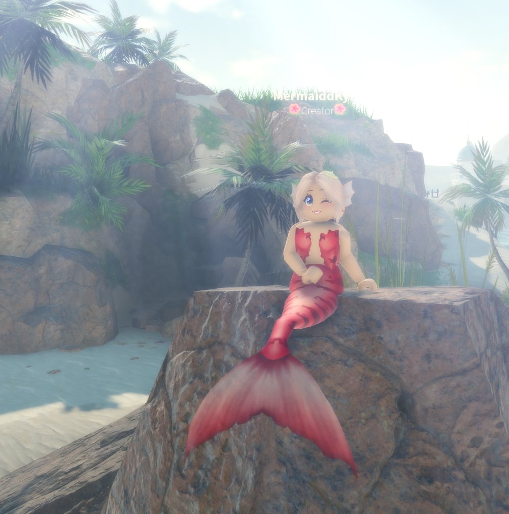 MermaiddKyra's tweet photo. new Tropical Cherry tail and top out for free in Mermaid Lagoon🍒❤️#MermaidLagoon #Roblox #RobloxDev #Mermaid #TheMerCreations https://t.co/OW5JpVJUVO