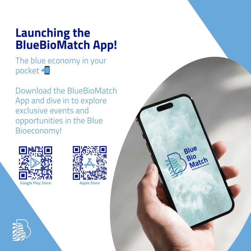 Are you already on #BlueBioMatch ? The BlueBioMatch #MobileApp is now LIVE on both the Google Play Store and the Apple App Store! 🎉 
 
🌊 Dive in now to connect, collaborate, and explore new opportunities in the #BlueBioEconomy. Download now and join our Blue Community!