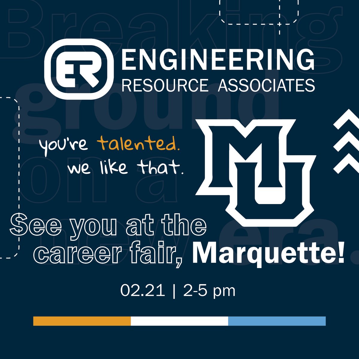 Bring your best... ERA is excited to connect with bright minds at Marquette's Engineering Career Fair! #engineers 🦅👩‍🎓👨‍🎓