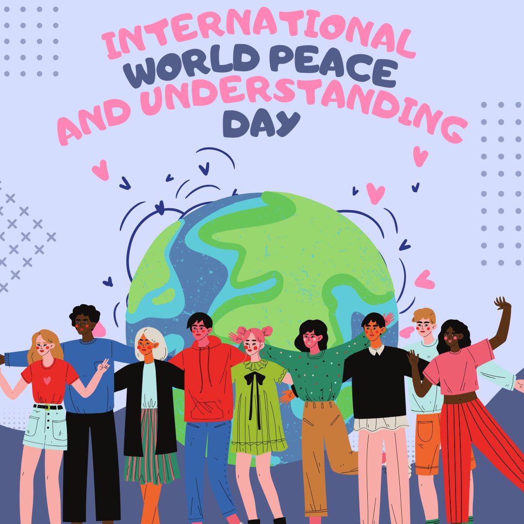 🌍✌️Embrace harmony on International World Peace and Understanding Day! Let's foster compassion, bridge divides, and build a world where understanding prevails. Together, we can create a future filled with unity and kindness.🤝❤️ #WorldPeaceDay #UnityInDiversity