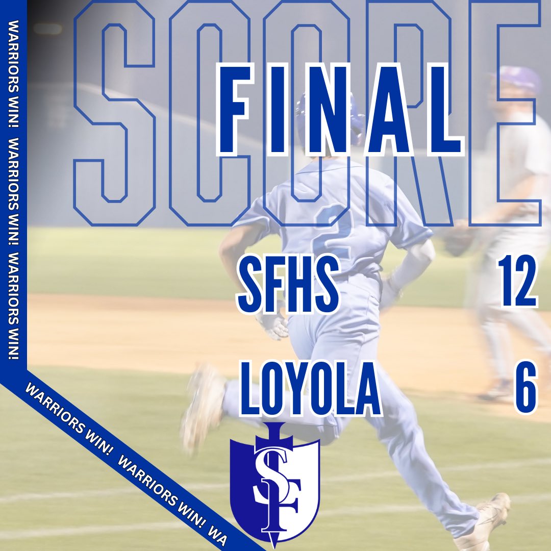 sfhs_warriors's tweet photo. Warriors Win! We are Warrior Proud! #SFWarriors #SFBaseball #beawarrior https://t.co/cPEbB4XuRu