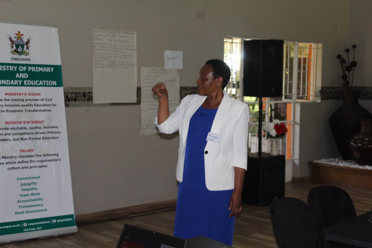 MoPSEZim's tweet photo. The #LLGE workshops have kicked off for the 2nd group of schl leaders from Chiredzi, Nyanga &amp; Rushinga/Mt. Darwin. In Rushinga, Mt. Darwin DSI, Mr. Njaya, in his welcome remarks paid tribute to @zwBritish &amp; @HigherLifeFDN for their efforts in enhancing schl leadership. @taundoro https://t.co/zPkYLhytiA