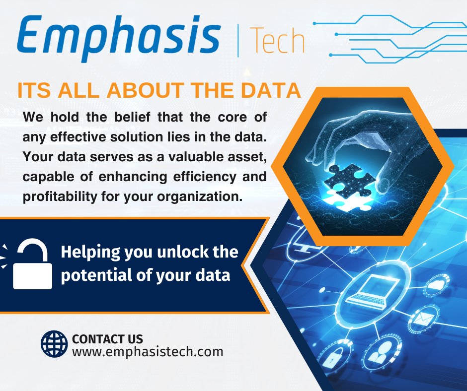 Data = Valuable Asset
#itsallaboutthedata #emphasistech #valuableasset #enhanceefficiency