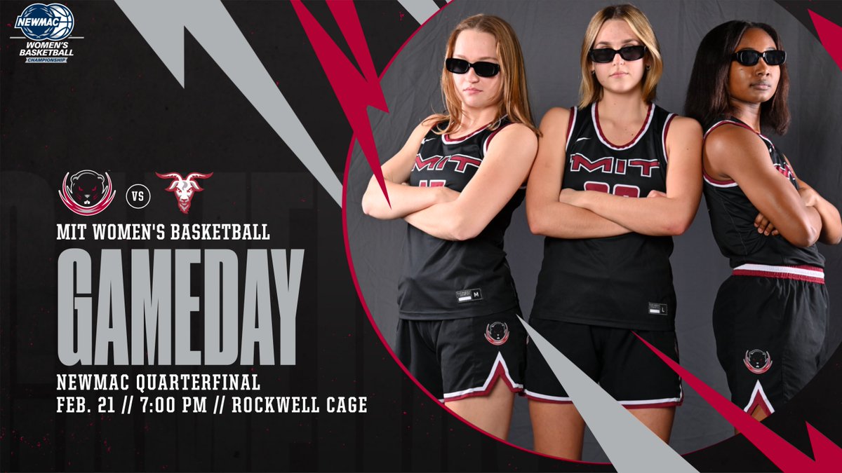MIT Athletics (@mitathletics) on Twitter photo PLAYOFFS! Come over to Rockwell Cage tonight at 7pm to cheer on <a href="/mitwbball/">MIT Women's Basketball</a> when they play <a href="/WPIAthletics/">WPI Athletics</a> in the quarterfinals of the <a href="/NEWMACsports/">NEWMAC</a> Tournament! #RollTech #BattleOfTheEngineers
> Program/Video/Live Stats: tinyurl.com/mr987spf
<a href="/MITevents/">MIT events</a> <a href="/MITstudents/">MIT Students</a> PLAYOFFS! Come over to Rockwell Cage tonight at 7pm to cheer on <a href="/mitwbball/">MIT Women's Basketball</a> when they play <a href="/WPIAthletics/">WPI Athletics</a> in the quarterfinals of the <a href="/NEWMACsports/">NEWMAC</a> Tournament! #RollTech #BattleOfTheEngineers
> Program/Video/Live Stats: tinyurl.com/mr987spf
<a href="/MITevents/">MIT events</a> <a href="/MITstudents/">MIT Students</a>