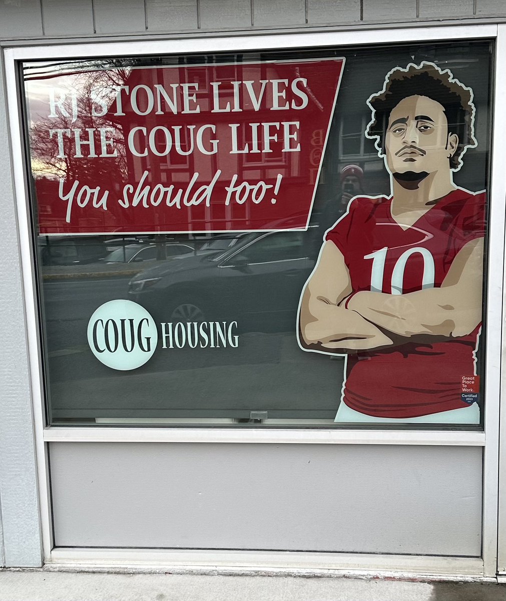 Saw this nugget of wisdom gold on my way in this morning! “C’MON”❗️@Rj___Stone #GOCOUGS