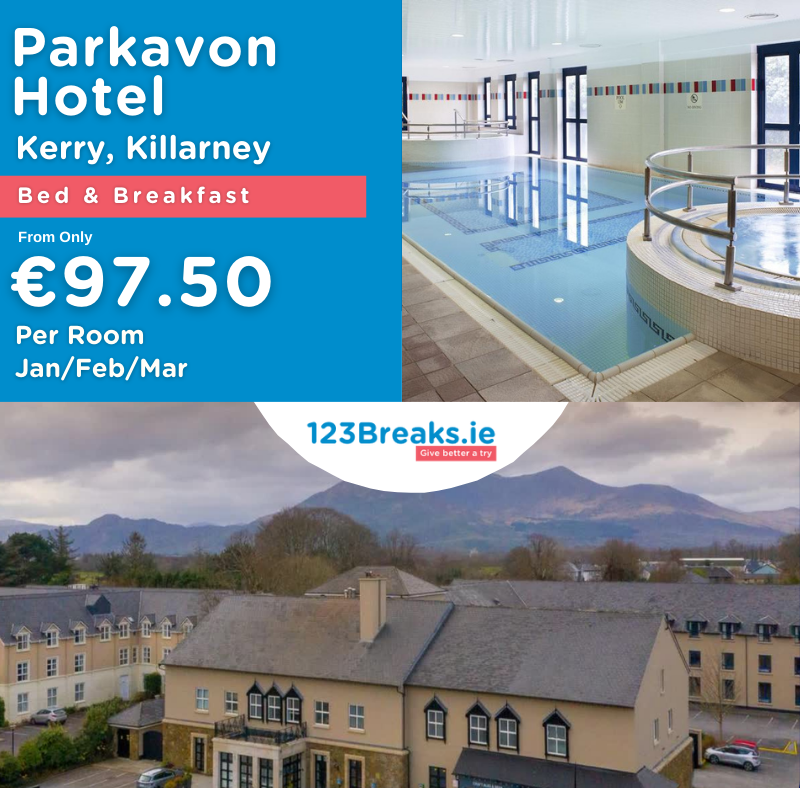 Time for a break? 🤔 Treat yourself to a night away with 123Breaks.ie. Check out our latest offer for Parkavon Hotel in Kerry, Killarney this February. For more amazing deals on hotels around Ireland, check out 123Breaks.ie